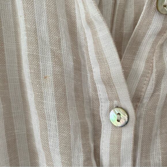 Rails Angelina Dress Dune Stripe Linen Tan White size XS - Picture 11 of 12
